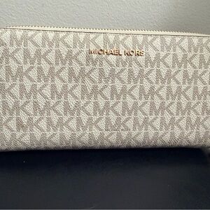 Michael Kors Cream Monogram Pouch